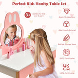 NNECW Makeup Vanity Dressing Table Set for Children