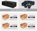 NNECW  8 Pieces Outdoor PE Rattan Conversation Set with Washable Cushion Covers-Navy