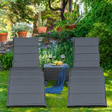 NNECW Foldable Rattan Wicker Lounge Chair with Cushion for Garden & Patio Grey