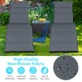NNECW Foldable Rattan Wicker Lounge Chair with Cushion for Garden & Patio Grey