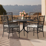 NNECW Set of 2 Outdoor Dining Chairs PE Wicker Patio for Porch Garden