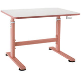 NNECW Kids Study Chair and Desk Set with Adjustable Height-Pink-Table