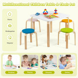 NNECW 5 Pieces Kids Table &amp Chair Set for Kids Room-Multicolour