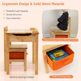 NNECW  Kids Table and Chair Set with Storage Space for Toddlers