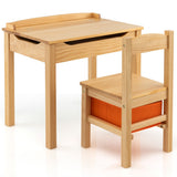 NNECW  Kids Table and Chair Set with Storage Space for Toddlers