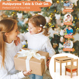 NNECW  Kids Table and Chair Set with Storage Space for Toddlers