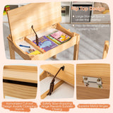 NNECW  Kids Table and Chair Set with Storage Space for Toddlers