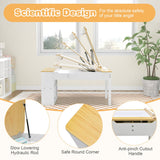 NNECW Children Art Activity Table and Chair Set with 6 Canvas Storage Space
