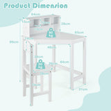 NNECW Kids Corner Desk & Chair Set for Children Aged 3+ Years Old