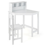 NNECW Kids Corner Desk & Chair Set for Children Aged 3+ Years Old