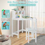 NNECW Kids Corner Desk & Chair Set for Children Aged 3+ Years Old