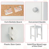 NNECW Kids Desk and Chair Set with Hutch & Bulletin Board