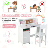 NNECW Kids Desk and Chair Set with Hutch & Bulletin Board