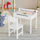 NNECW Toddler Activity Table Chair Set with Paper Roll Holder for Drawing Studying
