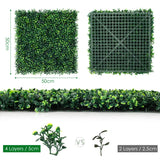 NNECW 12 Pieces Artificial Plant Vertical Garden Wall Panels