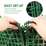 NNECW 12 Pieces Artificial Plant Vertical Garden Wall Panels