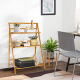 NNECW  Folding Bamboo Plant Stand for Garden