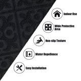 NNECW 15 PCS Slip-resistant Stair Mats with Waterproof Material for Kids/Elderly/Pets-Black