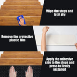 NNECW 15 PCS Slip-resistant Stair Mats with Waterproof Material for Kids/Elderly/Pets-Black