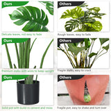 NNECW 1.2M Artificial Monstera Deliciosa Tree for Home Office-2 pieces