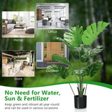 NNECW 1.2M Artificial Monstera Deliciosa Tree for Home Office-2 pieces