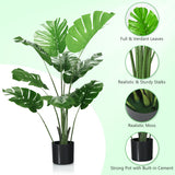 NNECW 1.2M Artificial Monstera Deliciosa Tree for Home Office-2 pieces
