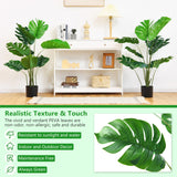 NNECW 1.2M Artificial Monstera Deliciosa Tree for Home Office-2 pieces