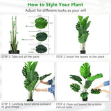 NNECW 1.2M Artificial Monstera Deliciosa Tree for Home Office-1 piece