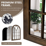 NNECW 3-Layered Arched Mirror Hanging Steel Frame for Living Room