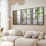 NNECW Wall Mirror with Black Metal Frame for Bedroom