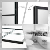 NNECW Wall Mirror with Black Metal Frame for Bedroom