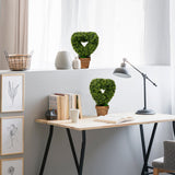 NNECW 4-Set Artificial Mini Greenery Potted Plant for Home &amp Office-Heart shape