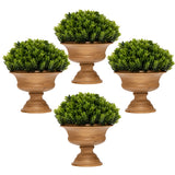 NNECW 4-Set Artificial Mini Greenery Potted Plant for Home &amp Office-Round shape