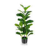 NNECW  2-Pack Artificial Fiddle Leaf Fig Tree with 100/40/32 Leaves for Home Office-140 cm