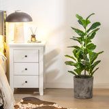 NNECW  2-Pack Artificial Fiddle Leaf Fig Tree with 100/40/32 Leaves for Home Office-140 cm