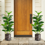 NNECW  2-Pack Artificial Fiddle Leaf Fig Tree with 100/40/32 Leaves for Home Office-100 cm