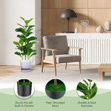 NNECW  2-Pack Artificial Fiddle Leaf Fig Tree with 100/40/32 Leaves for Home Office-140 cm