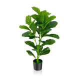 NNECW  2-Pack Artificial Fiddle Leaf Fig Tree with 100/40/32 Leaves for Home Office-90 cm
