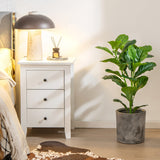 NNECW  2-Pack Artificial Fiddle Leaf Fig Tree with 100/40/32 Leaves for Home Office-90 cm