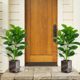 NNECW  2-Pack Artificial Fiddle Leaf Fig Tree with 100/40/32 Leaves for Home Office-90 cm