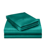NNEIDS Silk Satin Quilt Duvet Cover Set in King Size in Teal Colour
