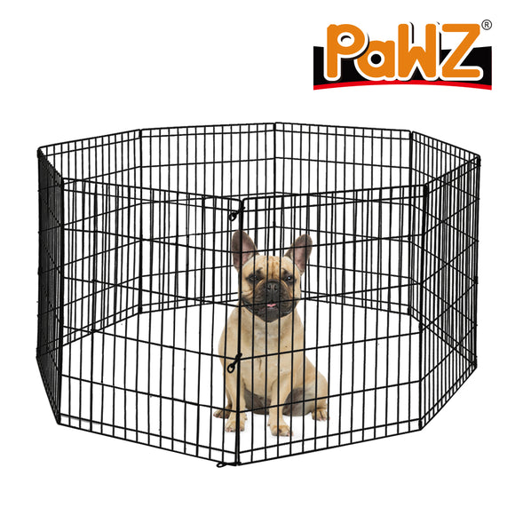 NNEIDS Pet Dog Playpen Puppy Exercise 8 Panel Fence Black Extension No Door 36