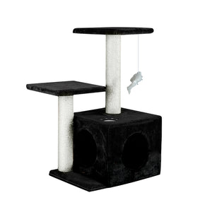 NNEIDS Cat Scratching Post Tree 0.6M Gym Home Condo Furniture Scratcher Pole Black