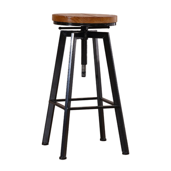NNEIDS  Industrial Bar Stools Kitchen Stool Wooden Barstools Swivel Chair Vintage