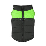 NNEIDS Dog Winter Jacket Padded  Pet Clothes Windbreaker Vest Coat  L Green