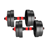 NNEIDS Dumbbells Barbell Weight Set 15KG Adjustable Rubber Home GYM Exercise Fitness