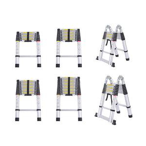 NNEIDS 3.2M Telescopic Aluminium Multipurpose Ladder Extension Alloy Extendable Step