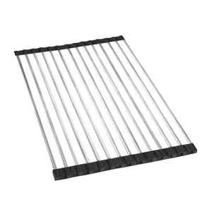 NNEIDS Stainless Steel Sink Kitchen Dish Drainer Foldable Drying Rack Roll-Up RackOver Type 2