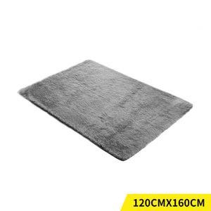 NNEIDS Soft Shag Shaggy Floor Confetti Rug Carpet Home Decor 120x160cm Grey