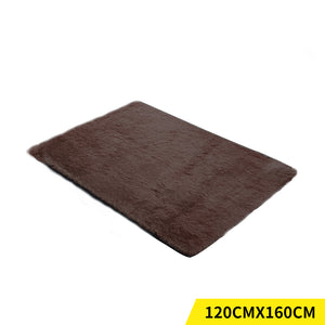 NNEIDS  Soft Shag Shaggy Floor Confetti Rug Carpet Home Decor 120x160cm Coffee